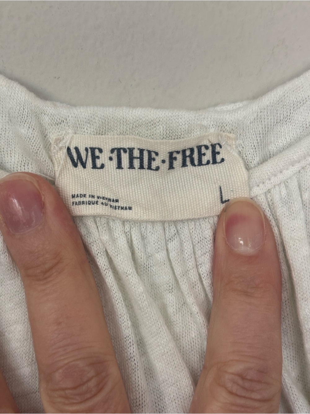 We The Free White Gathered Neck Bubble Hem Tank - Picture 3 of 4